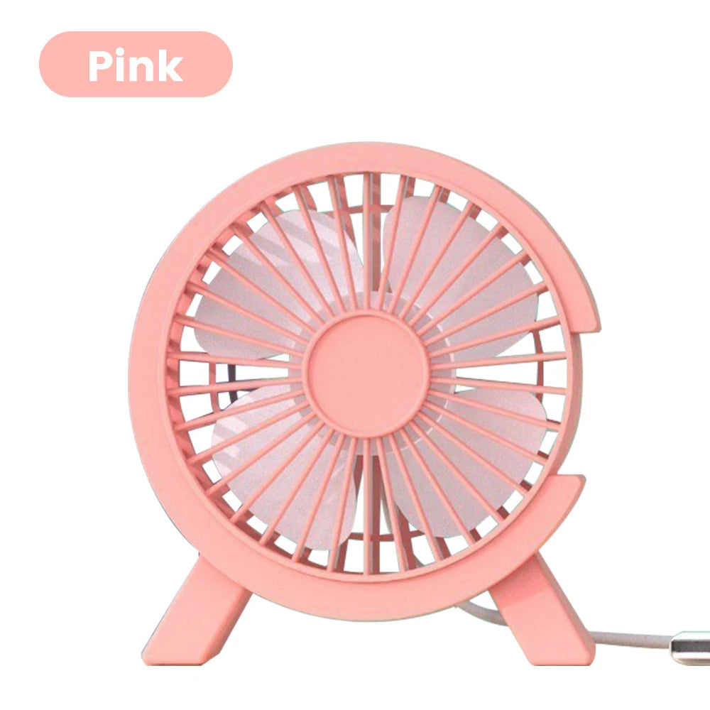 Portable Mini USB Rechargeable Desk Fan – Quiet Cooling Fan for Home, Office, Computer, Student Dormitory & Summer Travel
