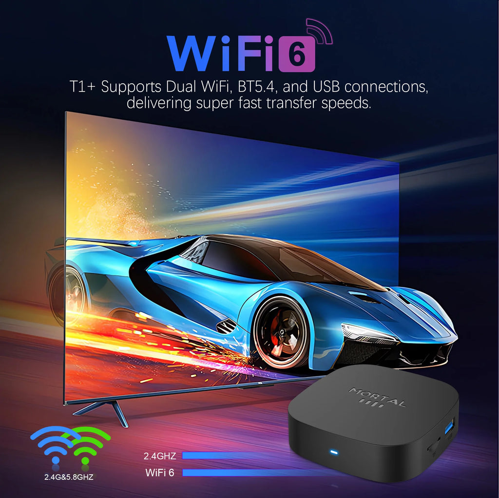 T1+ Android 16 TV Box – 8GB RAM / 128GB Storage