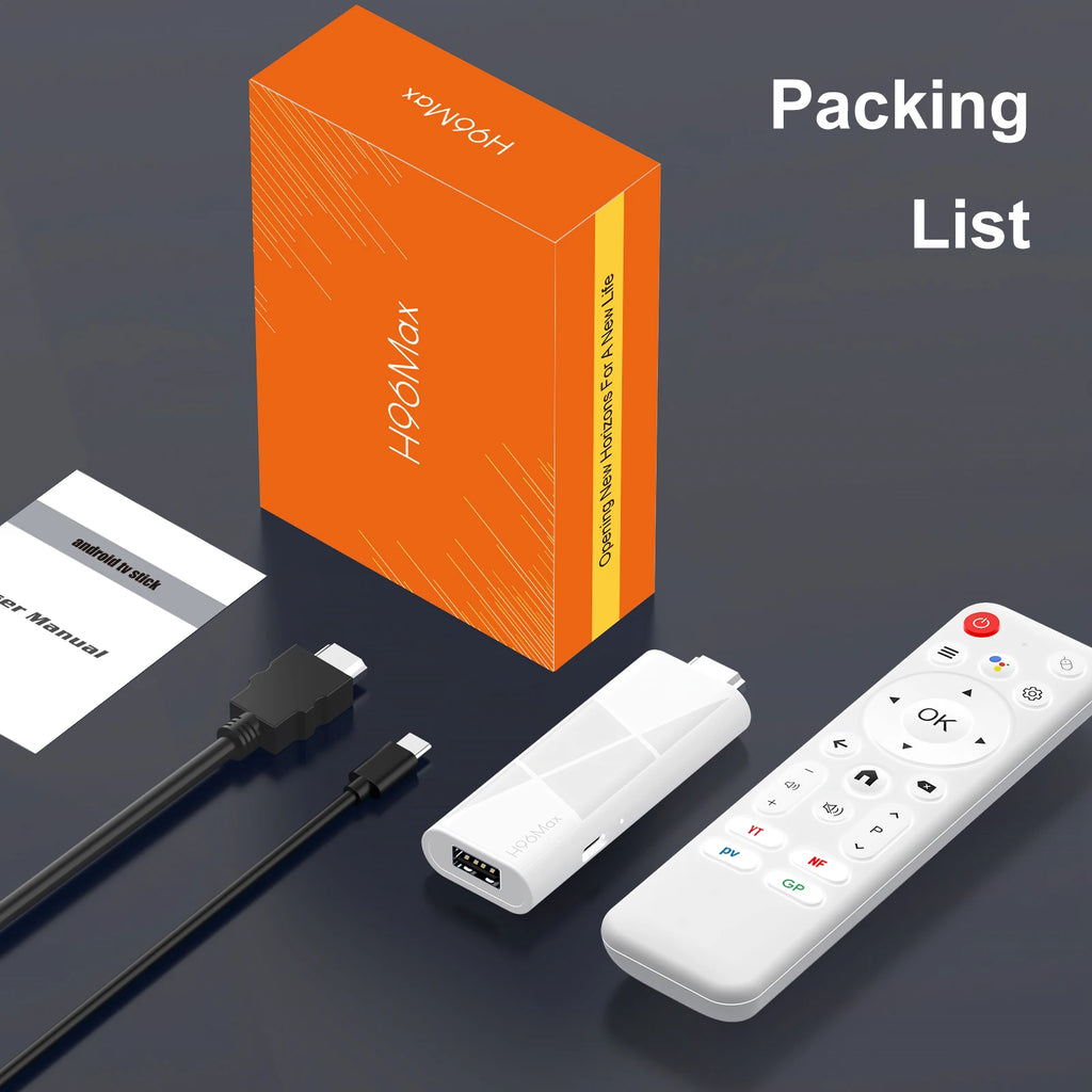 H96MAX RK3518 TV Stick Smart TV Android14  4K H96 MAX TV Box  Wifi6 IPTV BT5.4 8G/16G 4K@60fps HD  Smart TV Dongle