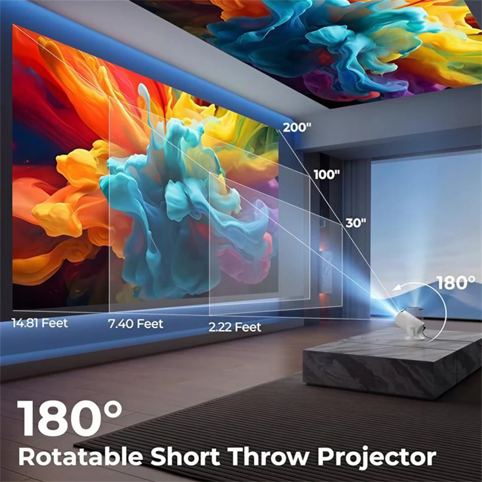 HY300 2026 Smart Mini Projector – 290 ANSI | Android 11 | 4K Support | WiFi 6 | Bluetooth 5.0 | Portable Cinema Projector