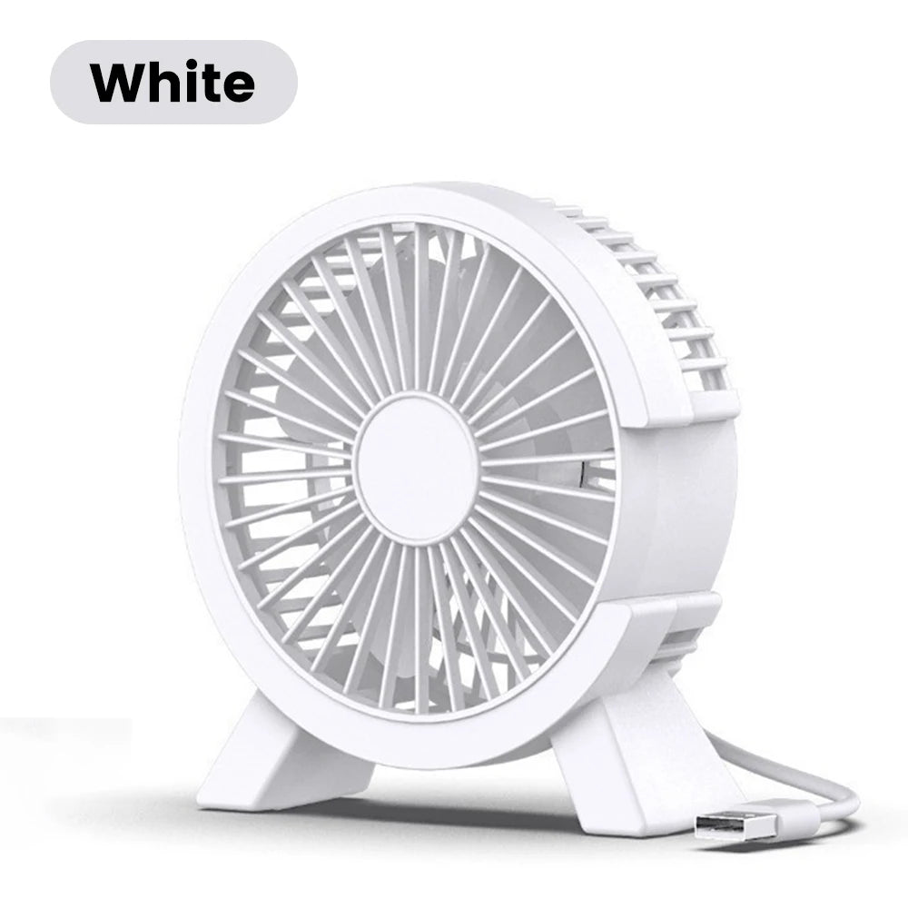 Portable Mini USB Rechargeable Desk Fan – Quiet Cooling Fan for Home, Office, Computer, Student Dormitory & Summer Travel