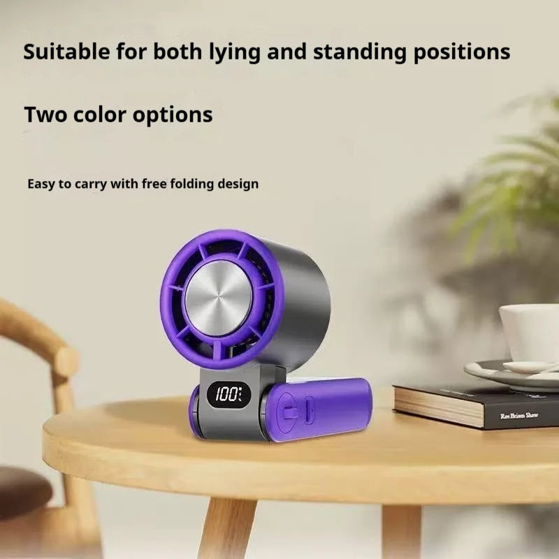 Portable Turbo Handheld Fan | 3600mAh Rechargeable Mini Fan with 100-Speed Control