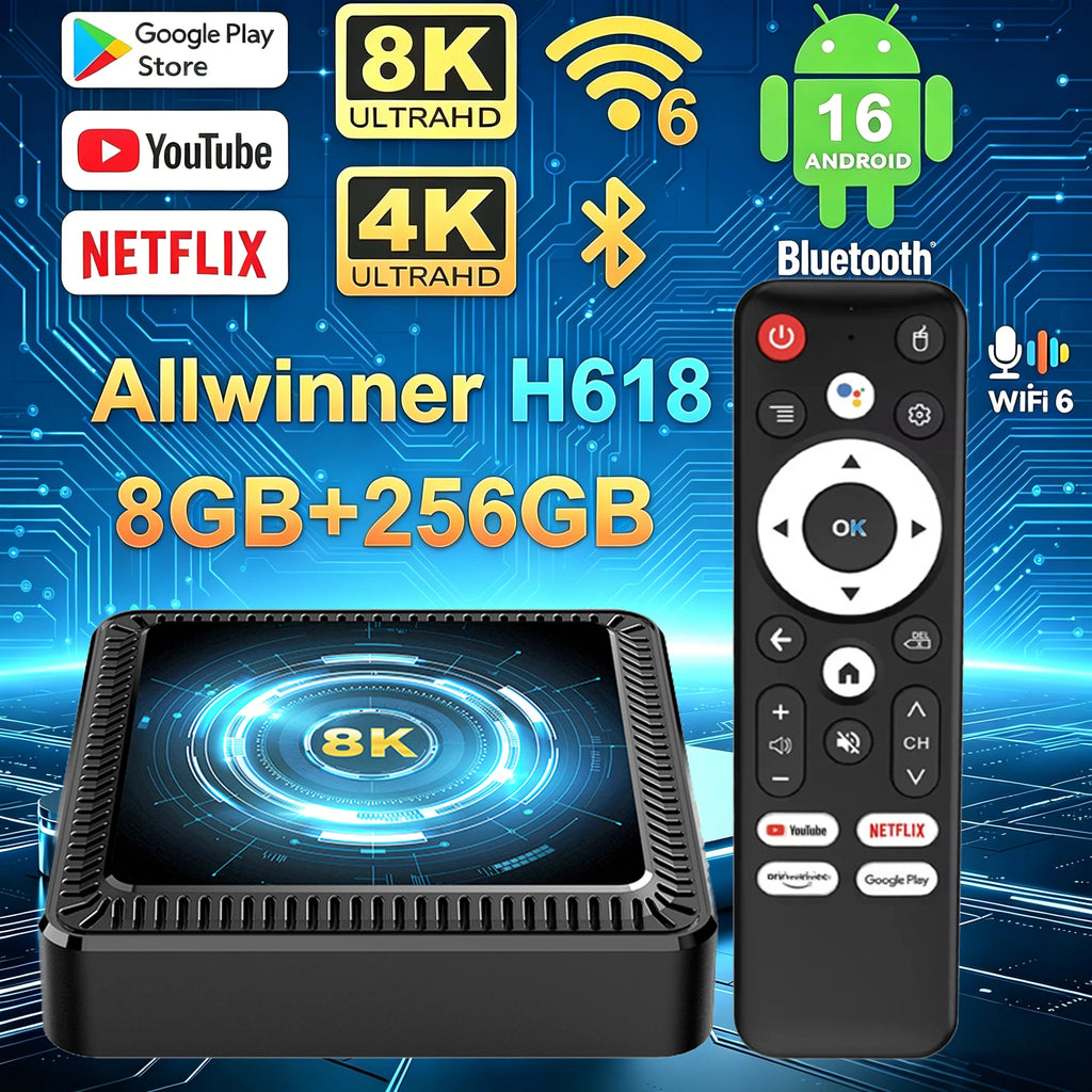 Q19 Android 16 Smart TV Box – 8GB+256GB