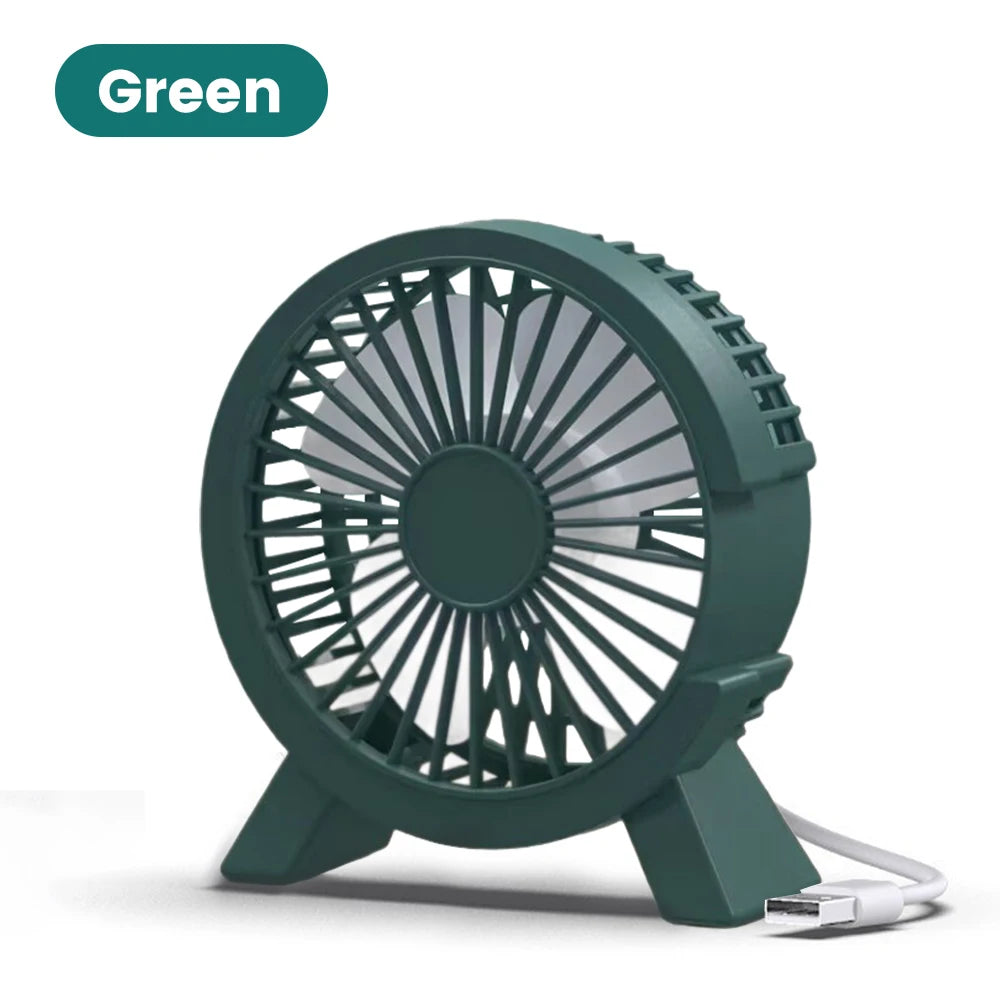Portable Mini USB Rechargeable Desk Fan – Quiet Cooling Fan for Home, Office, Computer, Student Dormitory & Summer Travel