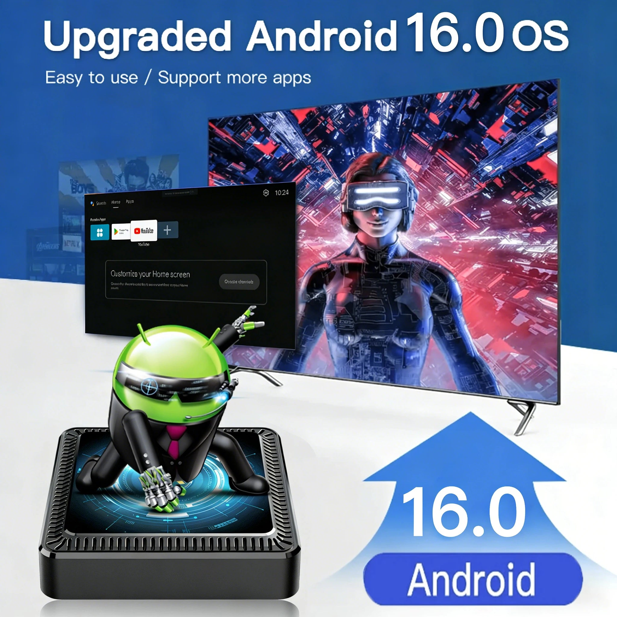 Q19 Android 16 Smart TV Box – 8GB+256GB